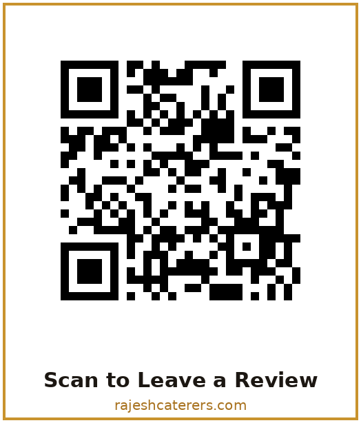 QR code to leave a review for Rajesh Caterers